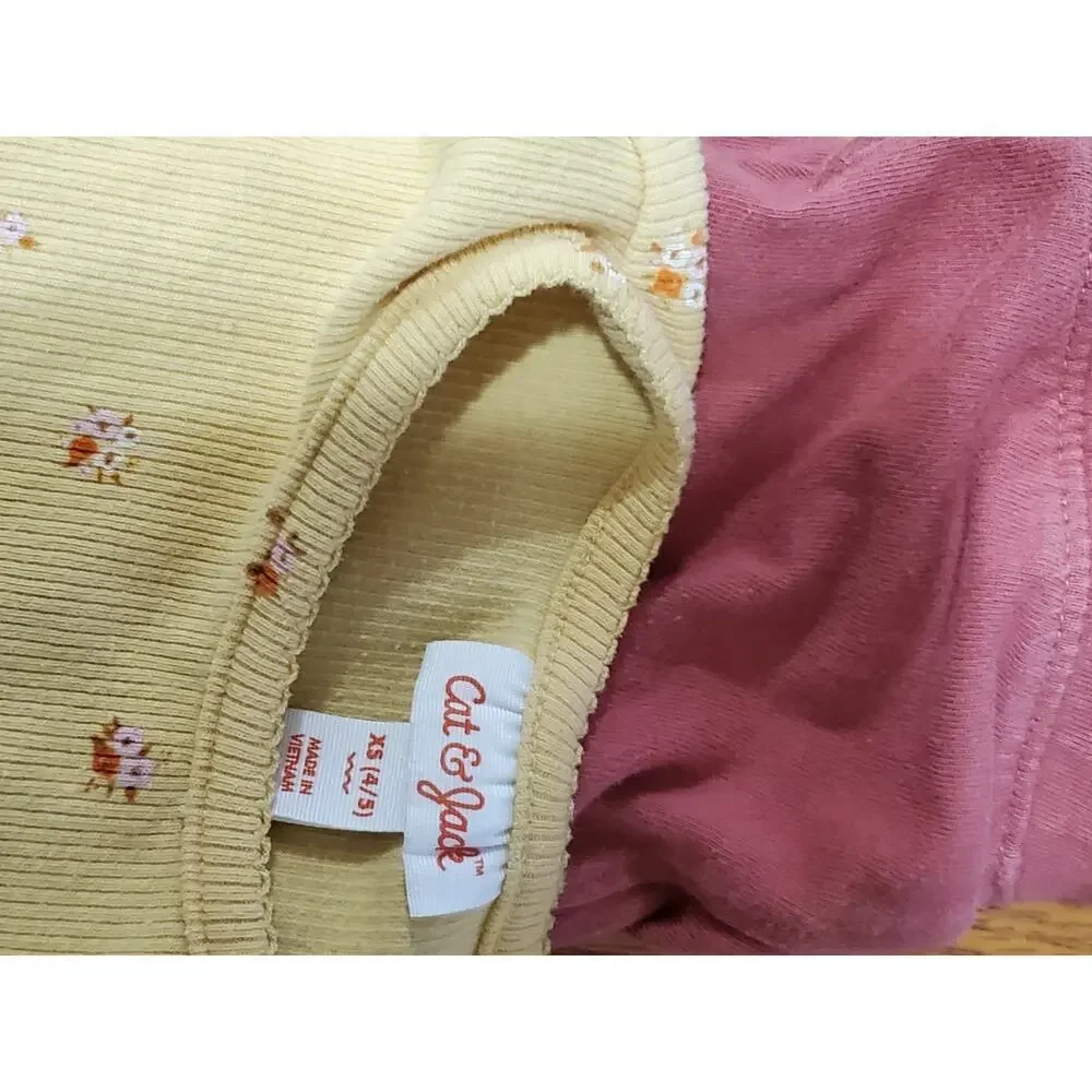 Girls 4T Clothing Bundle Disney Minnie Stitch Cat & Jack Old Navy Clothing Set